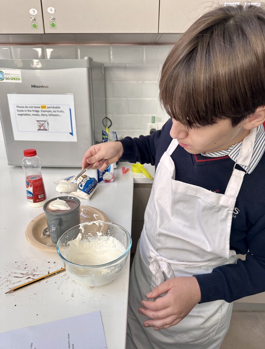 This week, Team ASDAN whipped up gourmet hot chocolate 🍫☕ for our <a href="/Asdaneducation/">ASDAN</a> T.I. Meal Prep module! YUM!
🛠️ New skill unlocked: mastering the electric whisk!  To ensure inclusivity, we created AI images to complement written recipes. #Lifeskills
<a href="/DubaiBritishEH/">Dubai British School</a> <a href="/Taaleem/">Taaleem</a>