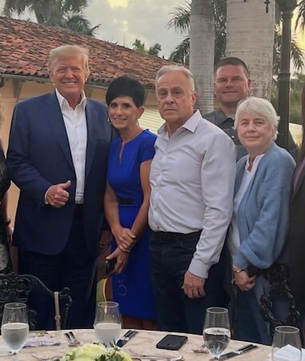 When Pres Trump met Lisa Brown (blue sweater) he promised her he would free her son, Jeremy, a decorated Green Beret who served his country w distinction.Jeremy is still being held in the DC Gulag but today Lisa said she has faith the Pres will not break his word. @donaldtrump ⁦