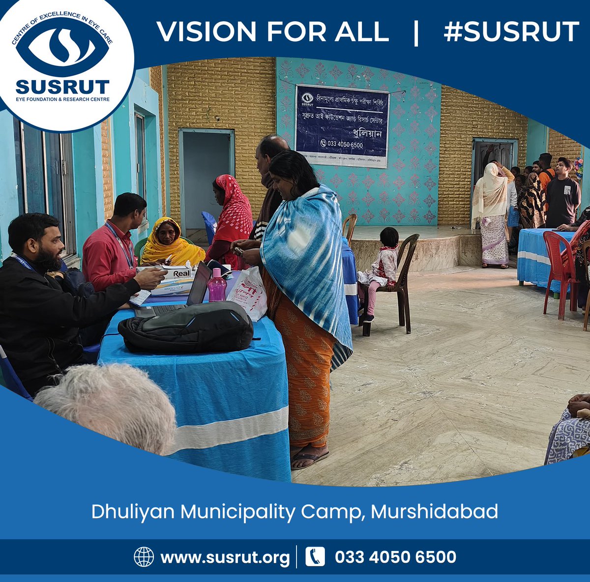 susruteyehosp's tweet photo. EYE CAMP FOR ADULTS BY SUSRUT
Dhuliyan Municipality Camp, Murshidabad
https://t.co/UCXa7sopg0
.
.
.
#susrut #susruteyefoundation #eyehealth #susrut #eyecare #visionforall https://t.co/Onghmskbj3