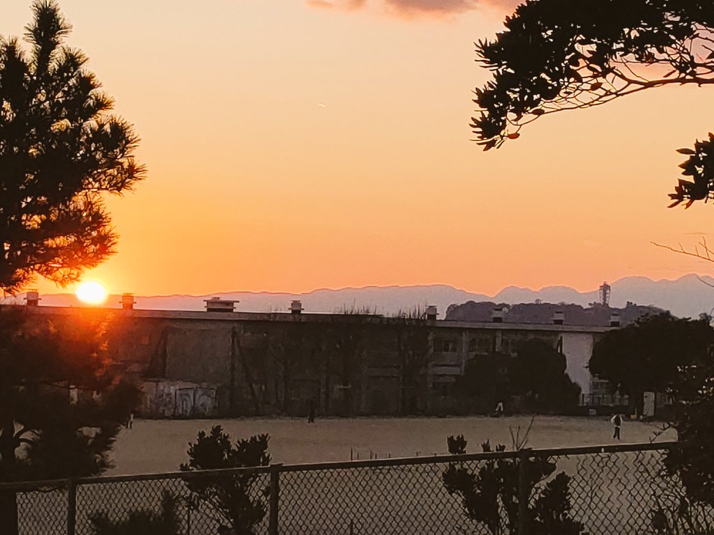 Adachiyu5's tweet photo. 夕日に照らされた校庭✨

部活のサッカー練習を

ボッーと見てました😊

#七里ヶ浜高校 https://t.co/owfWfxGoBY
