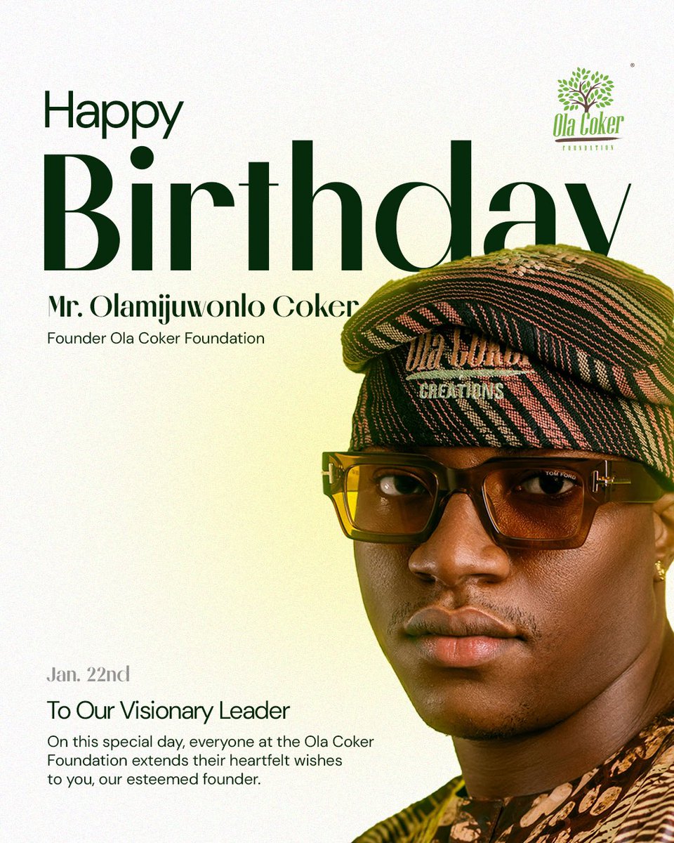 Happy Birthday to an exceptional leader, Mr. Olamijuwonlo Coker! 🎉

Your compassion, dedication to humanity, and unwavering support inspire us all. May your life be filled with joy, strength, and abundant blessings as you continue to impact lives. Thank you for all you do.