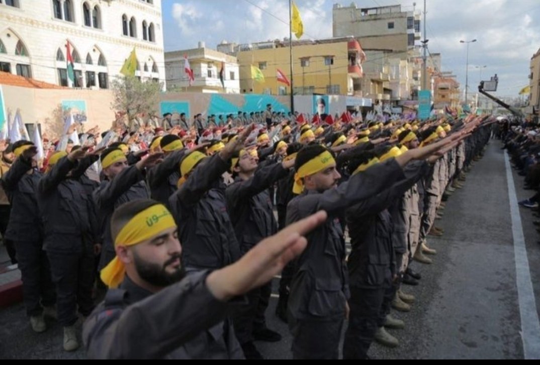 TTorstai's tweet photo. @veronikahonka Hizbollah näyttää mallia, miten tervehdys oikeaoppisesti tehdään. https://t.co/z7rCVgHMmP