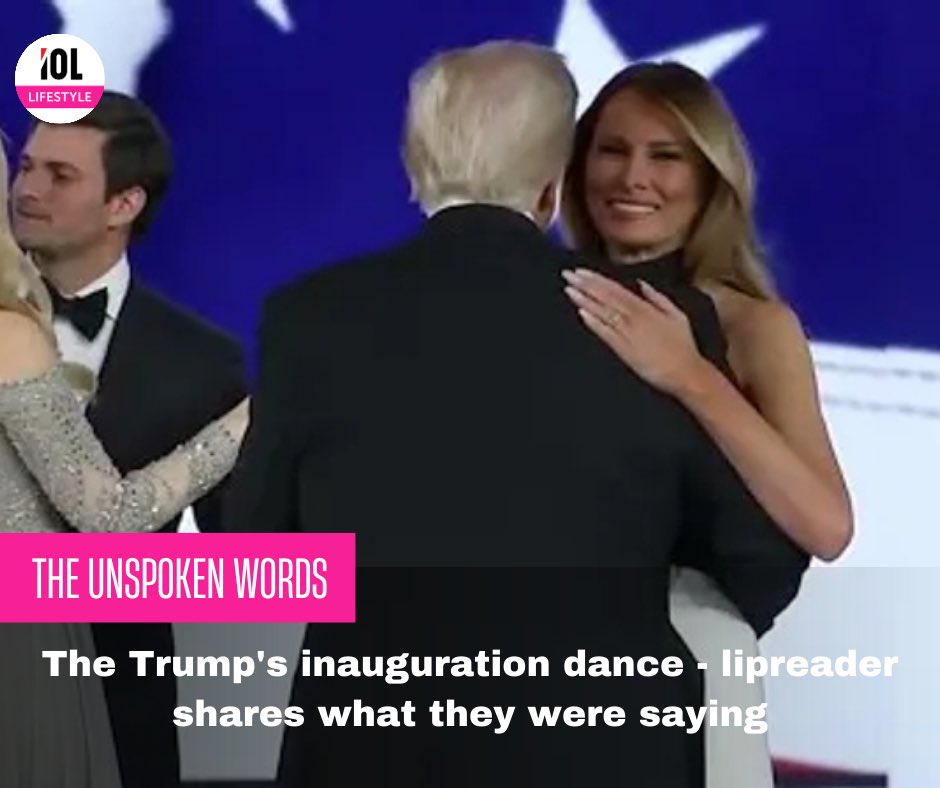 IOL's tweet photo. Once again Donald Trump and Melania Trump’s inauguration dance has become a talking point, sparking a whirlwind of reactions across the globe.
#lifestyle #inagurationdance #DonaldTrump #lipreader #unspokenwords
Read on
https://t.co/DG4nMlSZCh https://t.co/S55SSpK8Pn