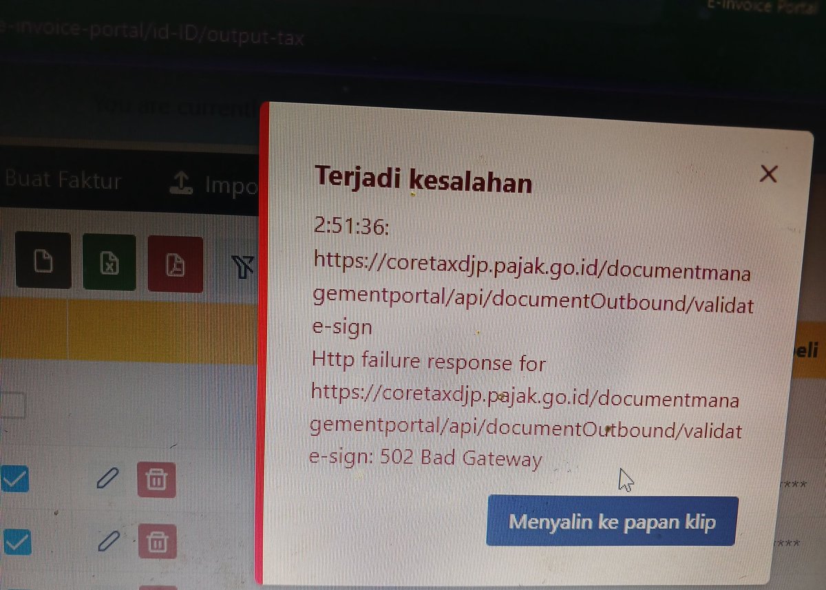 elephant_not_11's tweet photo. Min @kring_pajak kenapa ya kok ga bisa bisa pas upload faktur, dari pagi gak bisa bisa min? https://t.co/mLvDNZ9zKk