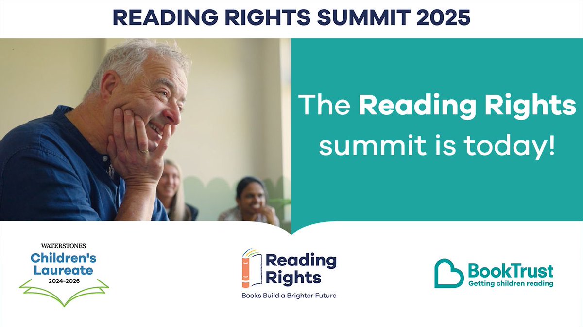 BookTrust (@booktrust) on Twitter photo 📢 The #ReadingRights summit with Waterstones <a href="/UKLaureate/">Children's Laureate</a> <a href="/frankcottrell_b/">Frank Cottrell-Boyce</a> is happening today!
We're excited to be joined high-profile expert voices across a range of sectors to ensure the life-changing benefits of children's reading are taken seriously:
booktrust.org.uk/news-and-featu… 📢 The #ReadingRights summit with Waterstones <a href="/UKLaureate/">Children's Laureate</a> <a href="/frankcottrell_b/">Frank Cottrell-Boyce</a> is happening today!
We're excited to be joined high-profile expert voices across a range of sectors to ensure the life-changing benefits of children's reading are taken seriously:
booktrust.org.uk/news-and-featu…