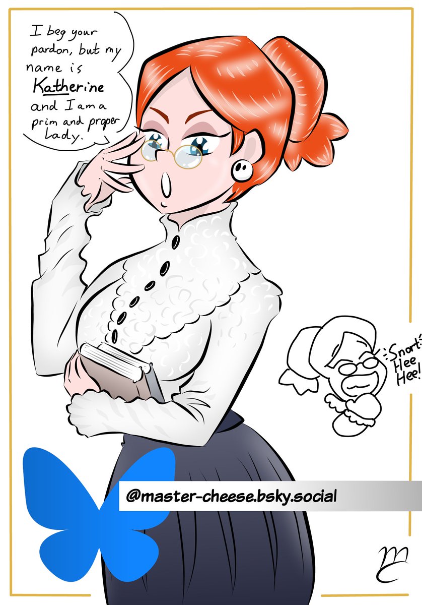 Victorian era Katie for <a href="/sqetches_art/">sqetches</a>

Is she putting us on? 🤔