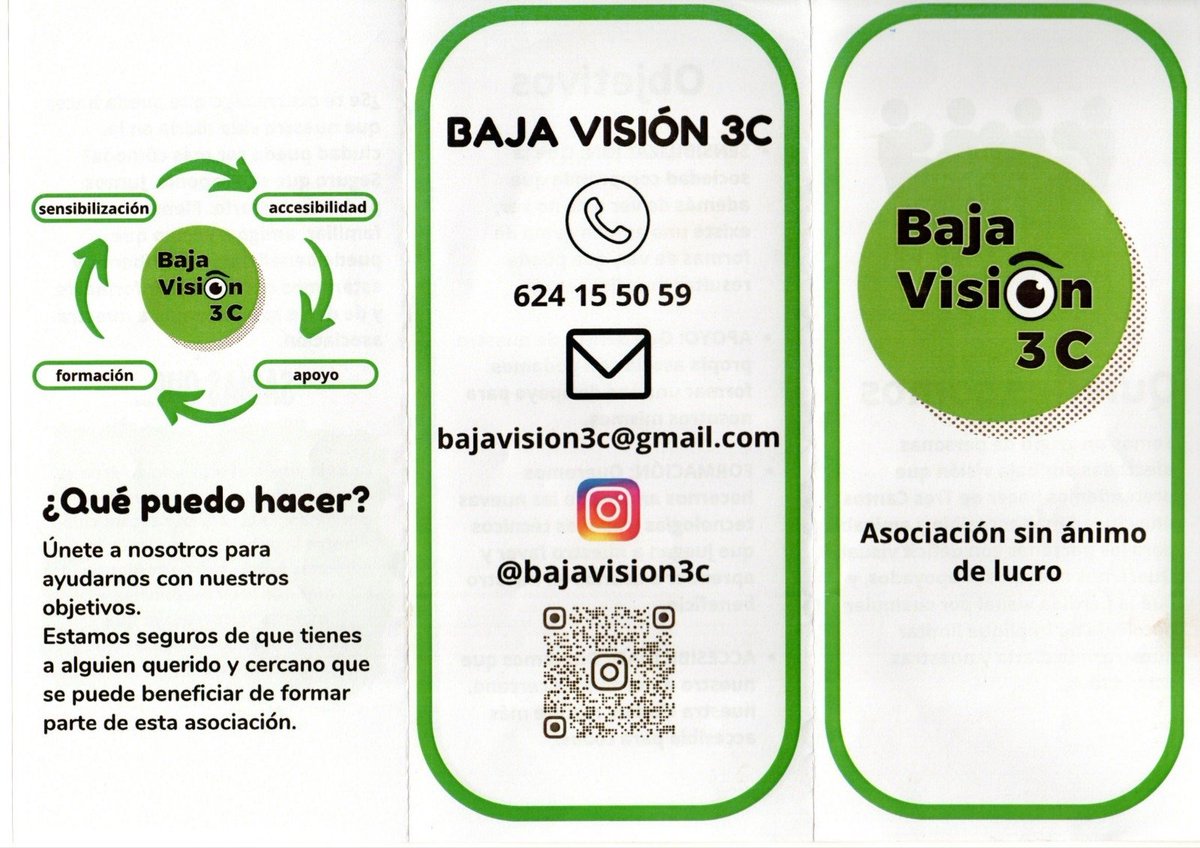 AVVTresCantos's tweet photo. Quizás no conozcas a la Asociación Baja Visio 3C, pero sí conozcas a alguien con problemas de vista.
Para más info, puedes visitar sus redes sociales o enviarle un mail a bajavision3C@gmail.com

#TresCantos
#TresCantosAsociativo https://t.co/enb5xYROLF