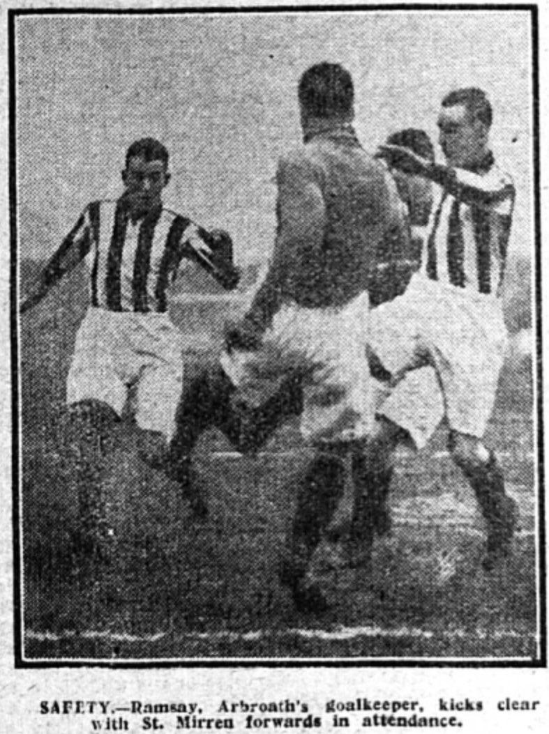 On this day 22 Jan 1927
St Mirren 2-0 Arbroath
Scottish Cup 1st round 

Scottish Cup holders St Mirren begin the defence of the trophy with goals from Allan Gebbie and Jimmy Howieson in front of a crowd of 8,000 at Love Street

1/2 <a href="/ArbArchive/">Arbroath FC Archive</a>