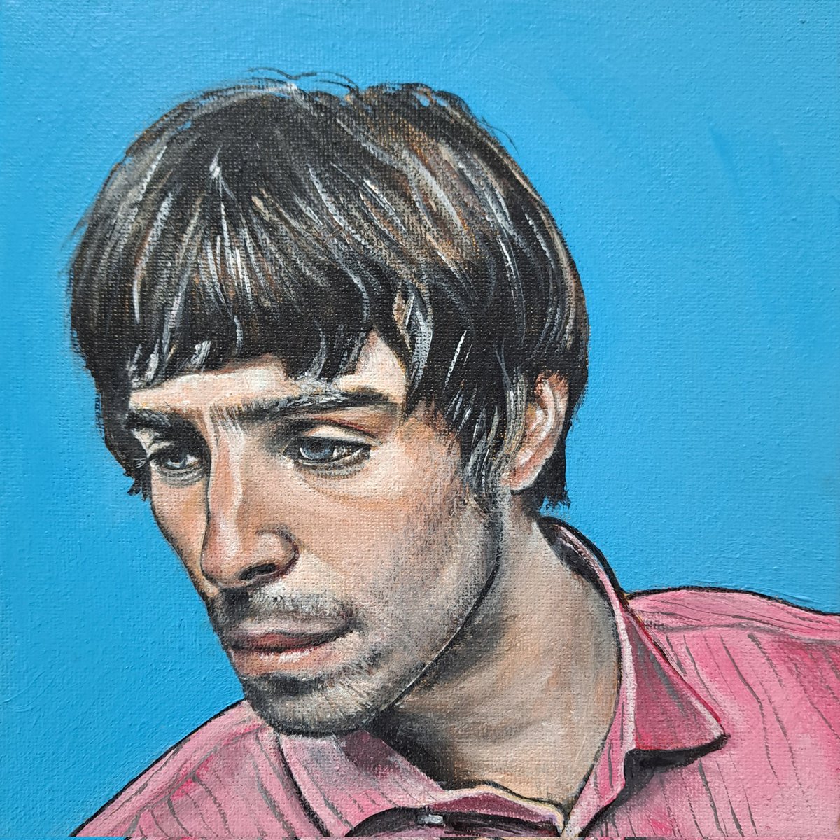 Portrait of Liam Gallagher ✨️ 
Acrylic on canvas
8x8"

As you were xoxo
#oasis #liamgallagher #rkid #Manchester
