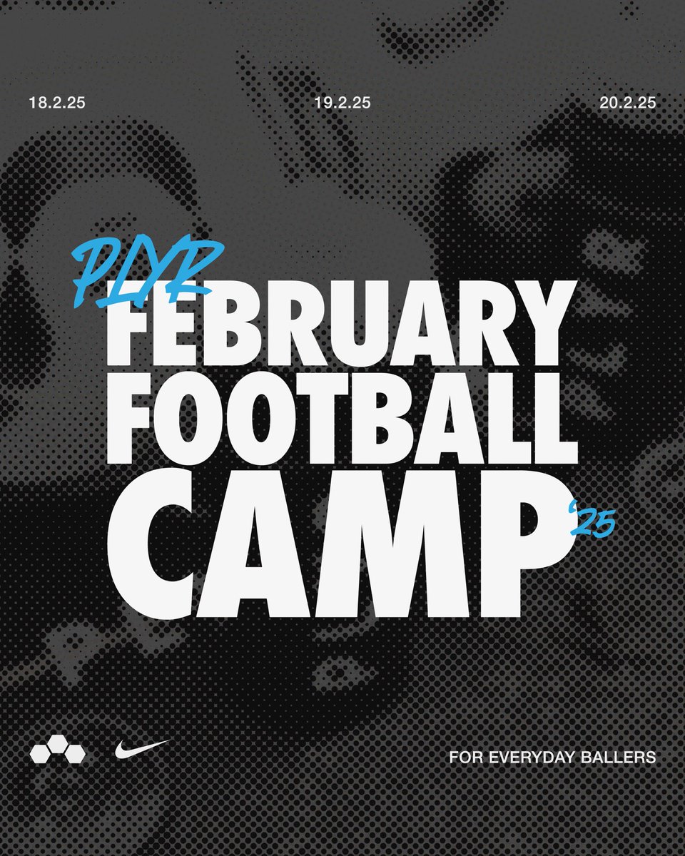 Built for Everyday Ballers. The PLYR February Football Camp ‘25 is live. Book your spot at plyrfa.com. 

🤙🏽⚽️🖤