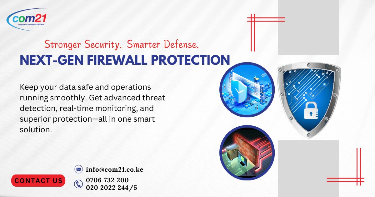 ComTwentyOne_'s tweet image. This Data Privacy Week, take charge of your security! Our Next-Generation Firewalls offer real-time threat detection and comprehensive protection against cyber attacks. Secure your network today!
#dataprotectionweek2025