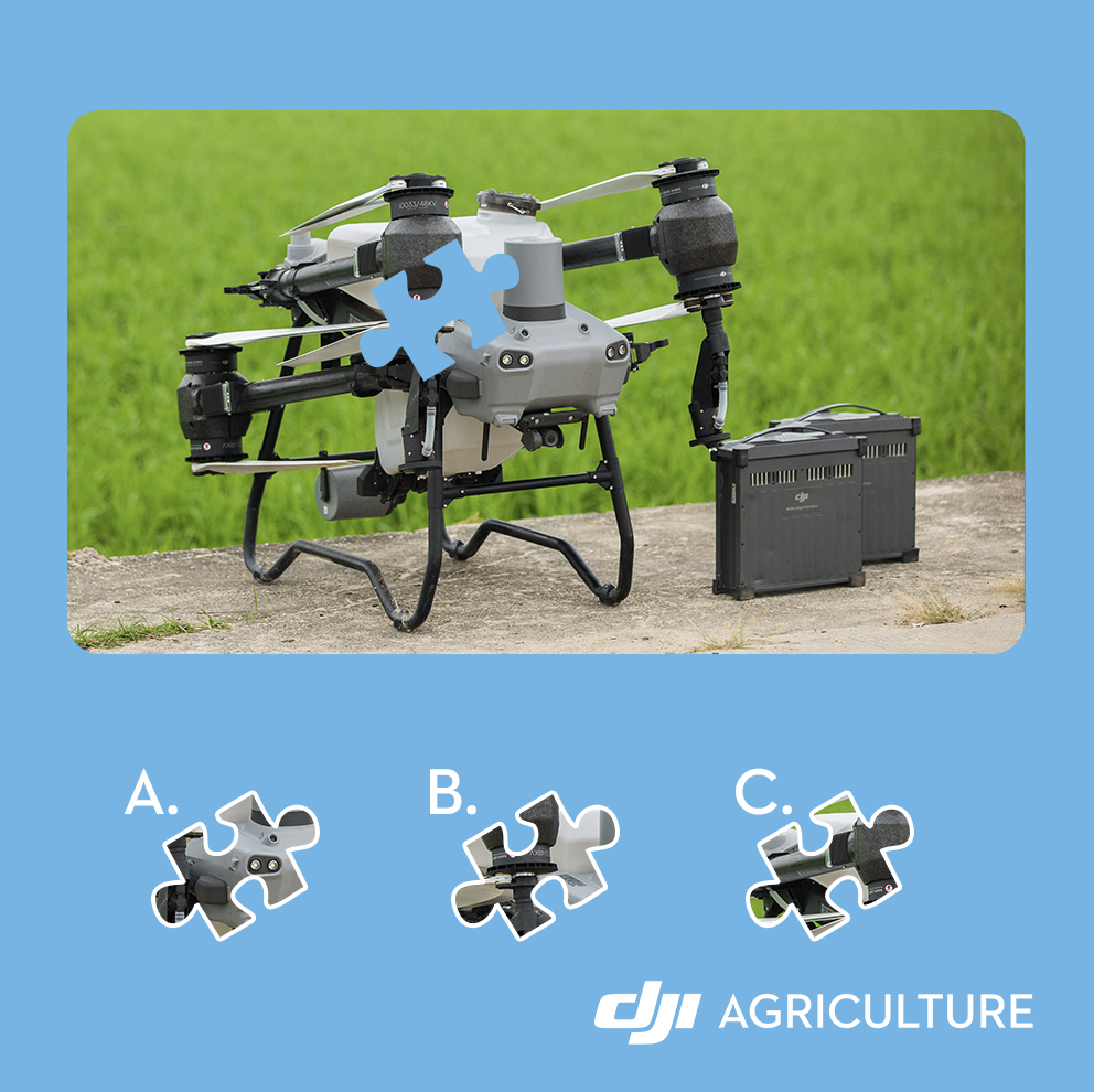 DJIAgriculture's tweet photo. Can YOU spot the right puzzle piece? 📷📷 Take a good look at this image – one piece is all it takes to complete it.
#DJIAgriculture #PuzzleContest https://t.co/mKQA8M4gGr
