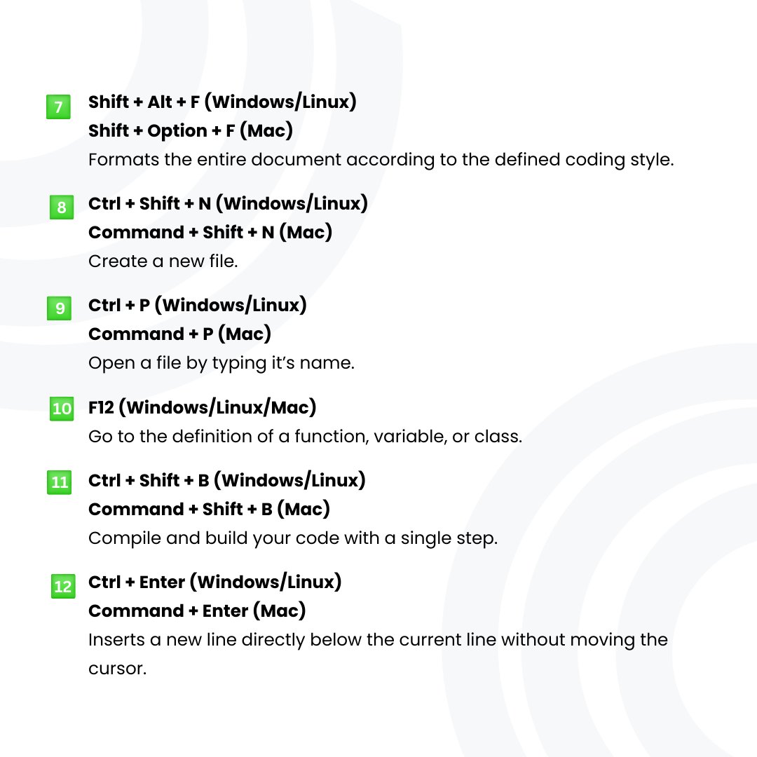 rahulgwebdev's tweet image. Just few Shortcuts can boost your coding speed and take the game to next level.
here are few VS Code shortcuts- Part 1
#VScodeTips #DeveloperLife #codingtips