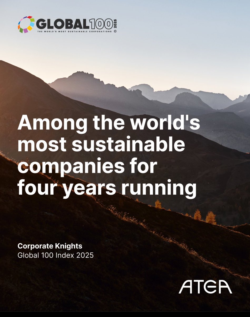 GREAT NEWS = <a href="/AteaASA/">Atea ASA</a> has once again been ranked the world’s most #sustainable IT services company by Corporate Knights!  🌍🏆🏆🏆🏆
 
#Global100 #ESG  #CKG100 #atea