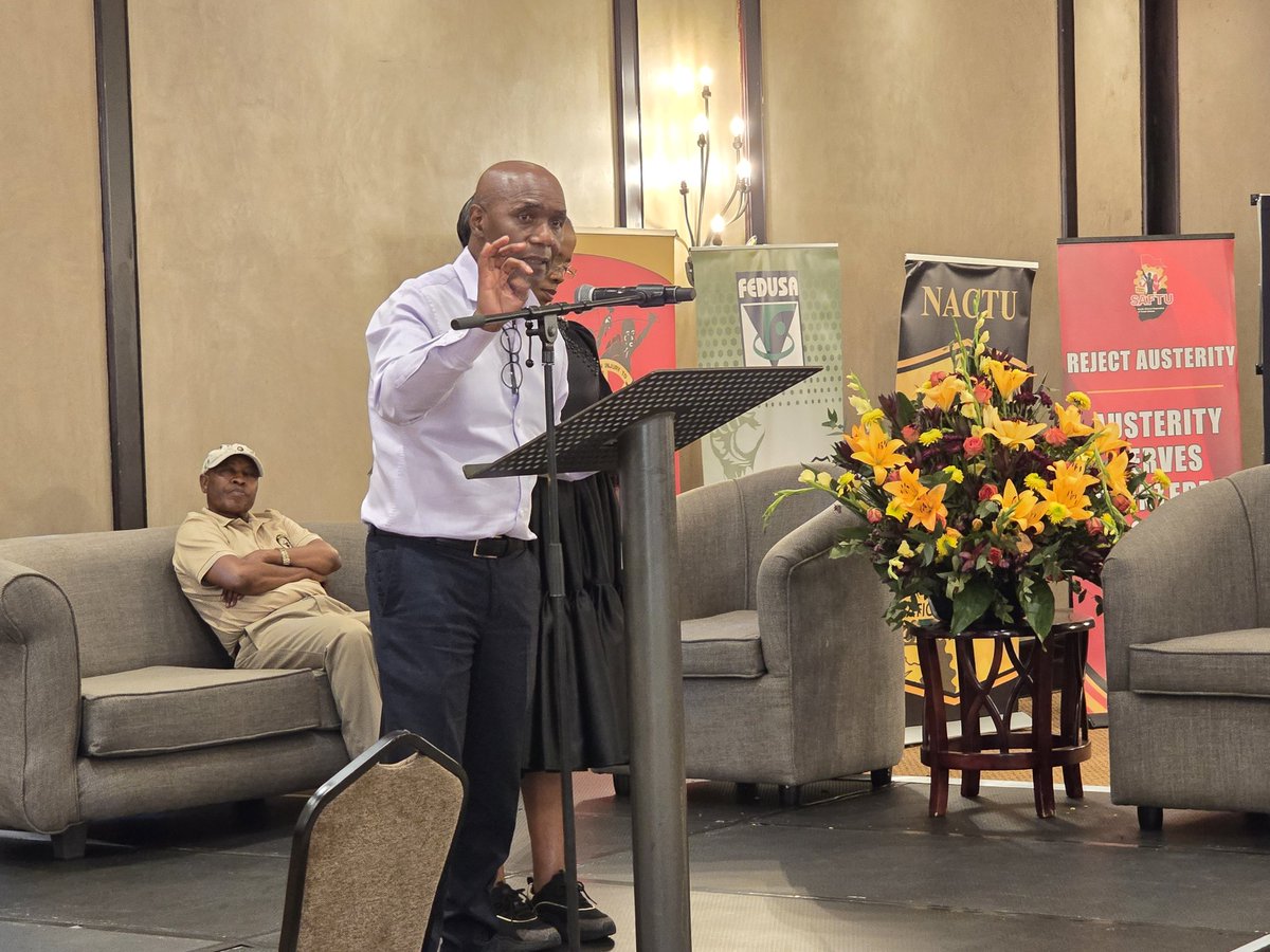 Thobeka_Rare's tweet photo. Minister Nomakhosazana Meth is attending day3 of the NEDLAC Annual Labour School in Pretoria, where she is currently responding to questions raised by the leadership of Labour Federations, together with DDG Thembinkosi Mkalipi @deptoflabour @Meth_Khosi #LabourMatters #DELServices https://t.co/3IYH3AJFMx