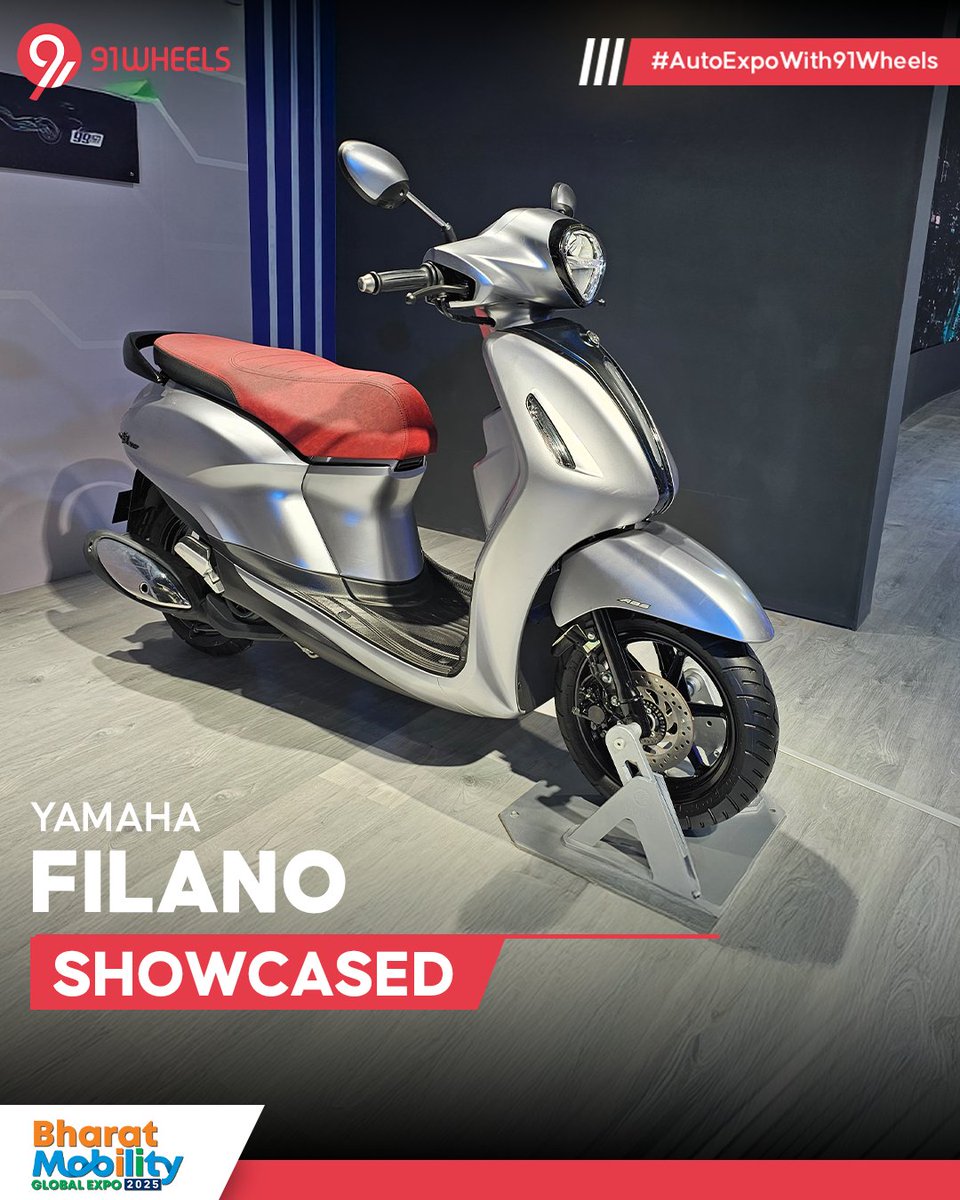 91wheels's tweet image. Big news from the Bharat Mobility Global Expo 2025 at the ongoing Bharat Mandapam, Hall 6, New Delhi!

The Yamaha Filano has been showcased, promising innovation like never before.

Stay tuned with 91Wheels for exclusive updates and more! 📲🔥

#yamaha #Yamaha #CallOfTheBlue