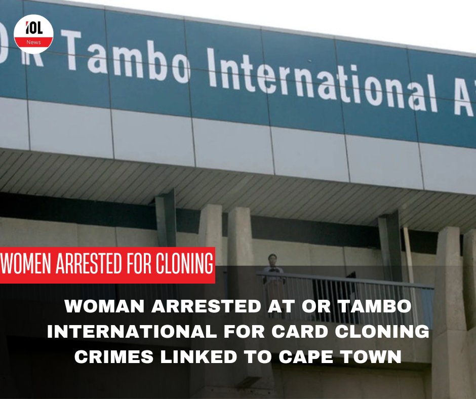 IOL's tweet photo. A 34-year-old woman is expected to appear in the Kempton Park Magistrate’s Court on Wednesday after being arrested while disembarking from a flight at OR Tambo International Airport.
#news #crime #fraud #cardcloning #scams #ORTamboAirport #gauteng
Read on https://t.co/V8Lddk8hnz https://t.co/6HBpMD1JaV