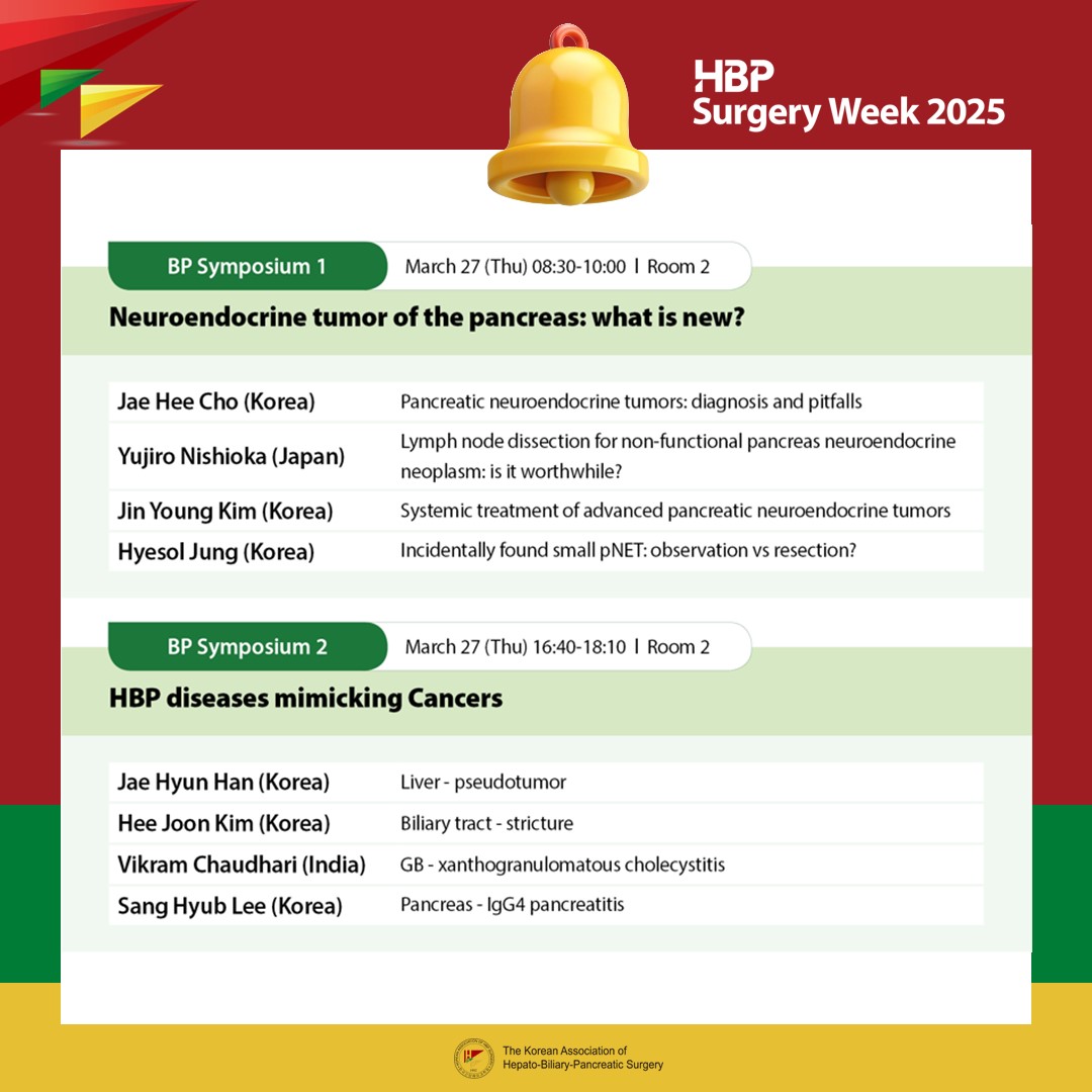 HBPSurgery24Kor's tweet photo. ✨Today is the Extended Abstract Submission Deadline✨
- January 22 (Wed), 2025

📩Check Out the BP Symposium 1-5 Session!

https://t.co/wWU4QZB83z https://t.co/R7tTgidGwM