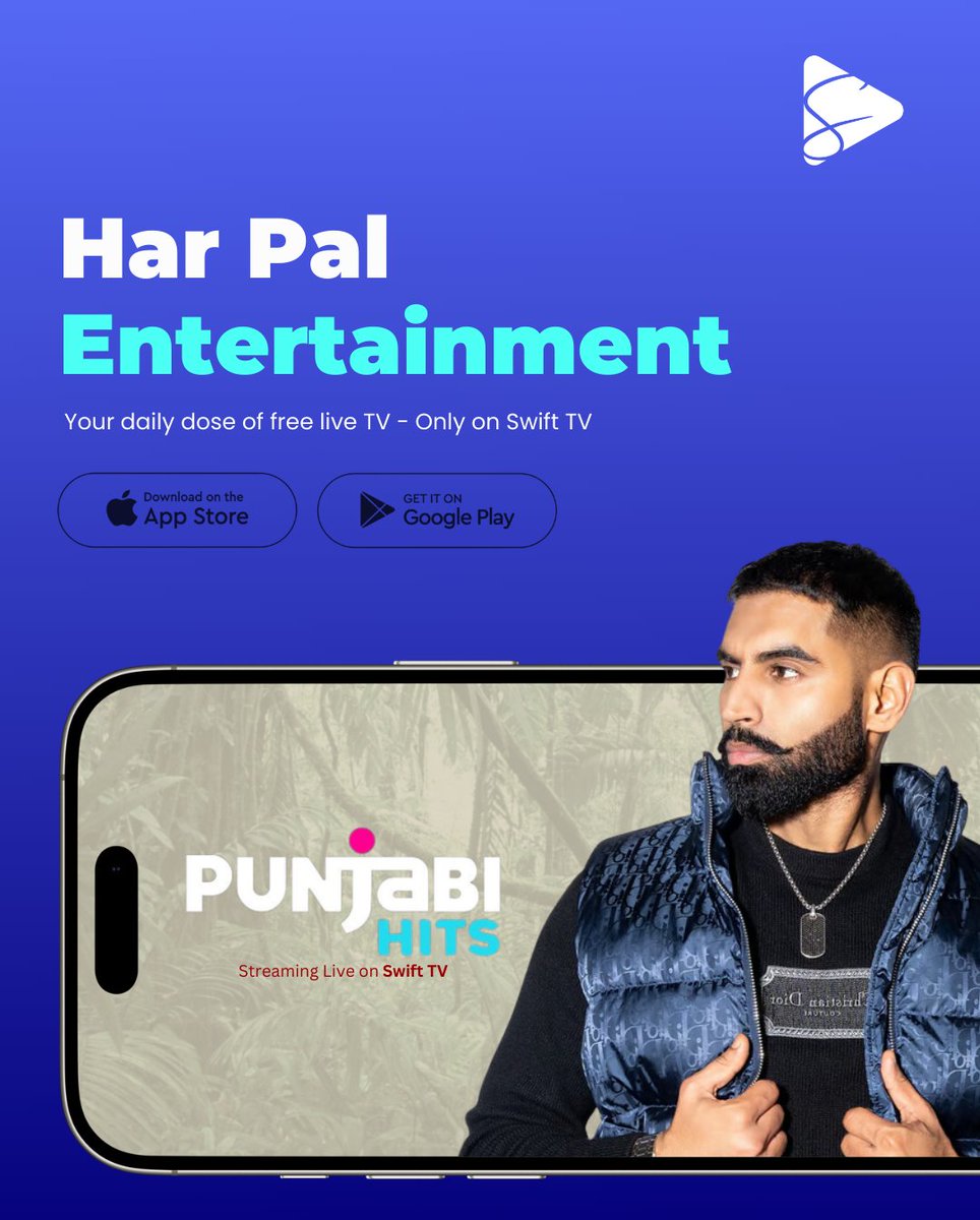 playswift_tv's tweet photo. From chartbusters to folk favorites, the Punjabi Hits channel on Swift TV has it all ๐ป.
Get ready for a musical feast of entertainment! Download now and enjoy free live TV๐ฒ.
Link in Bio.
#SwiftTV #PunjabiHits #Entertainment #adsupported #freestreaming #bingeworthy https://t.co/2M0a0eOQJb