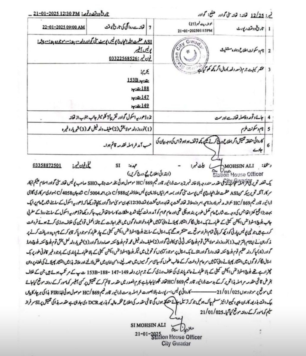 بلوچستان میں بک سٹال لگانا بھی جرم بن گیا ہے، تھانہ سٹی گوادر نے بک سٹال لگانے پر چار طلبہ کو گرفتار کیا اور انکے خلاف مقدمہ درج کر لیا ایف آئی آر میں لکھا کہ بک سٹال پر انتشار پھیلانے والی کتابیں فروخت کی جا رہی تھیں لیکن کسی کتاب کا نام نہیں لکھایہ ایف آئی آر ریاست کا مستقبل ہے