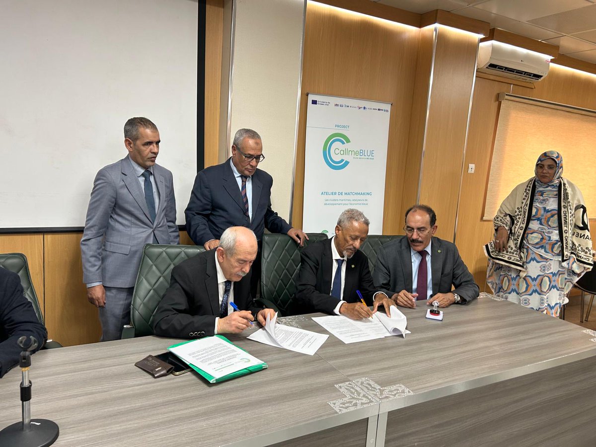 WestMedStrat's tweet photo. Great success of the Mauritanian national event co-organised with #CallMeBlue:
✔️+100 stakeholders
✔️4 working groups on fisheries, renewable energy, tourism, MSP and transport.
✔️1 cooperation agreement between Tunisian & Mauritanian Maritime Clusters
@EU_MARE @cinea_eu https://t.co/xCcbB19zvJ