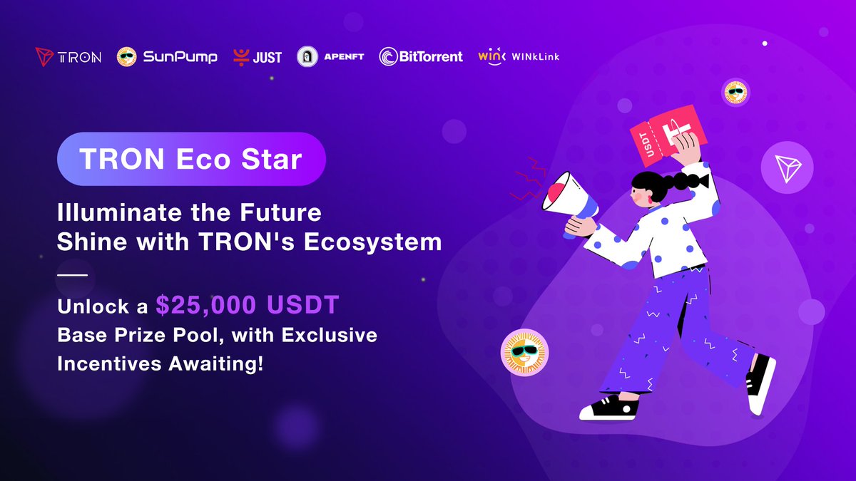 🚀 Exciting News! The #PumpStar program has evolved into the all-new #TRONECO Star Program! 🌟

This is your moment, KOLs—join us in shaping the future of the #TRON ecosystem and be handsomely rewarded for your influence and contributions.

🏆 What You’ll Earn:
💸 A $25,000 total