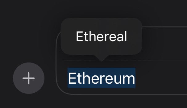 provenauthority's tweet photo. hi @Apple

It’s time to recognize Ethereum as a word

Bitcoin doesn’t autocorrect

And just like language evolves, so does technology 

The Ethereum ecosystem represents over $1 trillion US Dollars of value

Put some respect on our name https://t.co/Q7Hb6cKwdD