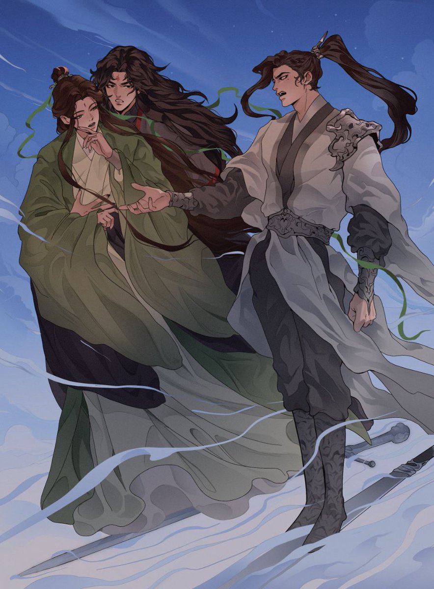 GREEN RIBBON! 😳💚😭💔 LIUSHEN ALWAYS MOMENT! 
art by <a href="/Djuney9/">✨Djune✨</a> 
#liushen #svsss
