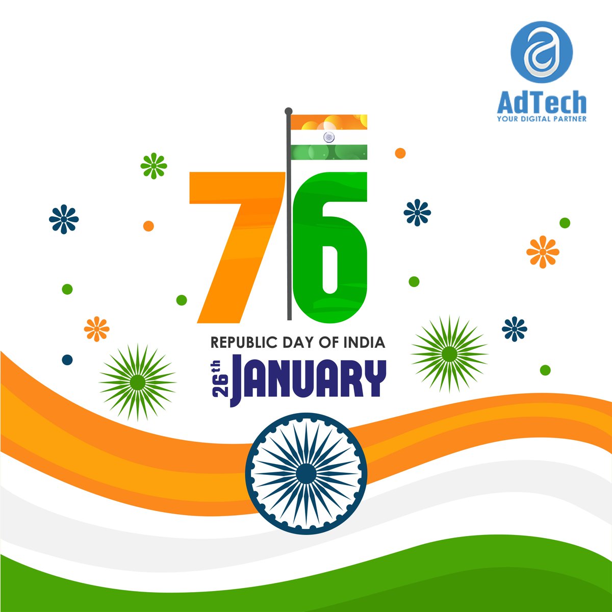 🇮🇳 Happy Republic Day! 🇮🇳
✨  Today, We Celebrate The Spirit Of Unity, Diversity &amp; Democracy That Defines Our Nation.🇮🇳
-Team AdTech Digital Wishes Everyone A Happy Republic Day!  🇮🇳
📞 Call Us At – 8308649555/80870530193
#AdTech #DigitalMarketing