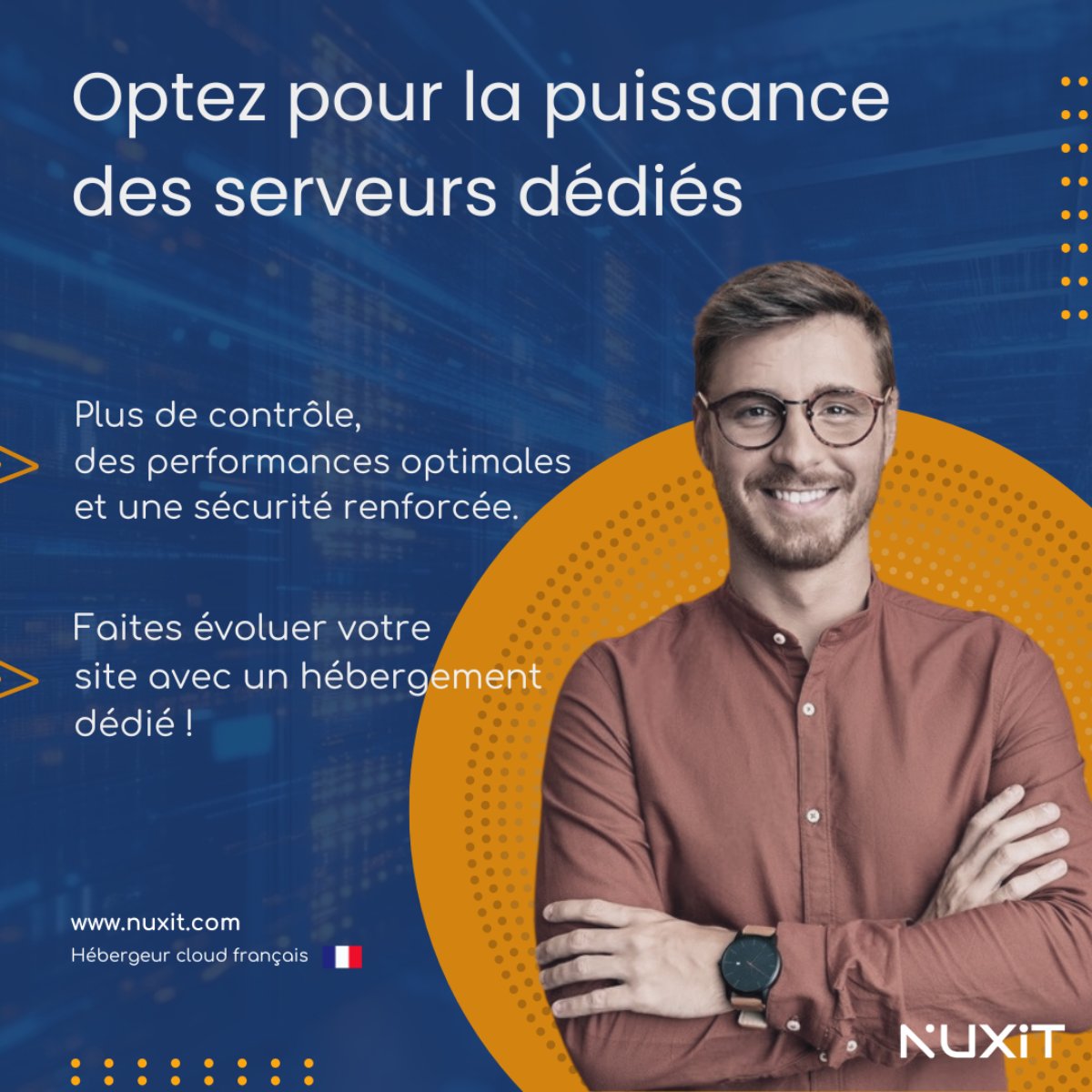 Découvrez les secrets d’un hébergement web performant avec des serveurs dédiés 🗄️🚀

🔎 Vous cherchez plus de puissance, de contrôle et de sécurité pour votre site web ?  Passez à l’hébergement web avec les serveurs dédiés et profitez d’avantages exclusifs dés maintenant ! 🌐👌