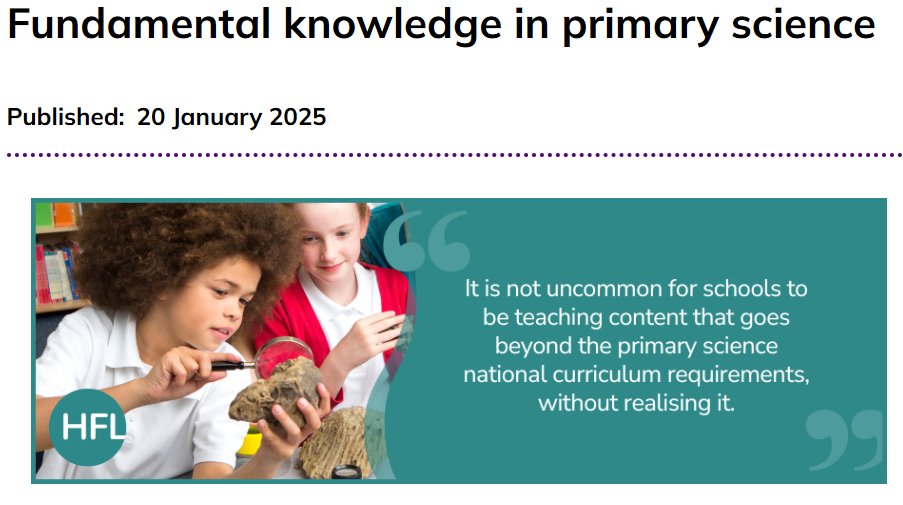 HfL Primary Science tweet media