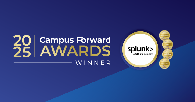 🎉 Exciting news! Splunk has been named a 2025 Campus Forward Award winner. Our #Splunktern program has been recognized for its excellence in recruitment strategies, tech innovation, DE&amp;I, and internship programming. #CFA2025 #SplunkLife bit.ly/3E4A2It