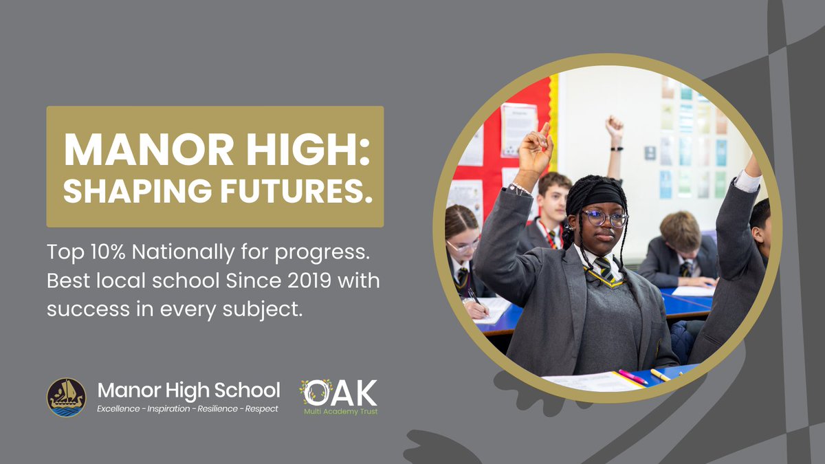 Manor High leads the way in STEM progress, achieving the highest local results in Science &amp; Maths! But that’s not all – students excel in English, Humanities, and Languages too. 📚 Read more: shorturl.at/TApNH
#STEMLeadership #OakPride