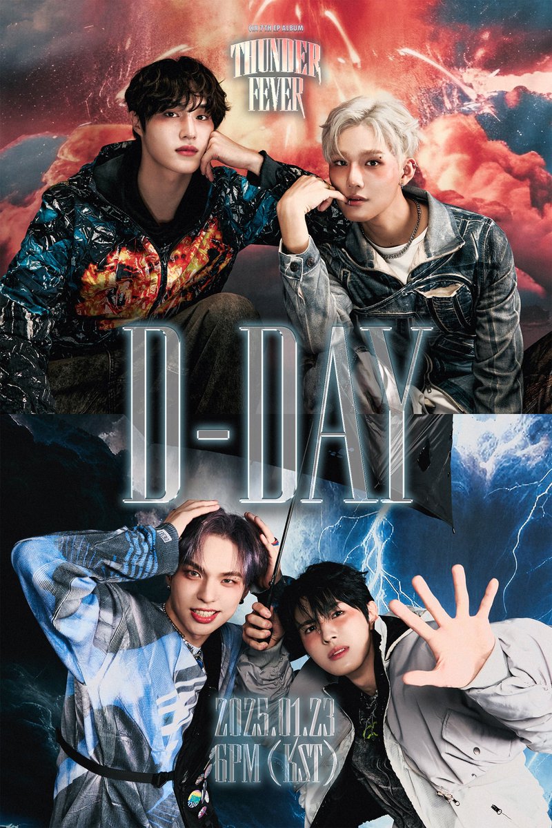 CIX(씨아이엑스) 
7th EP ALBUM 'THUNDER FEVER'
D-DAY

2025.01.23 6PM (KST)

#CIX #씨아이엑스 #BX #승훈 #용희 #현석 #THUNDER_FEVER #THUNDER