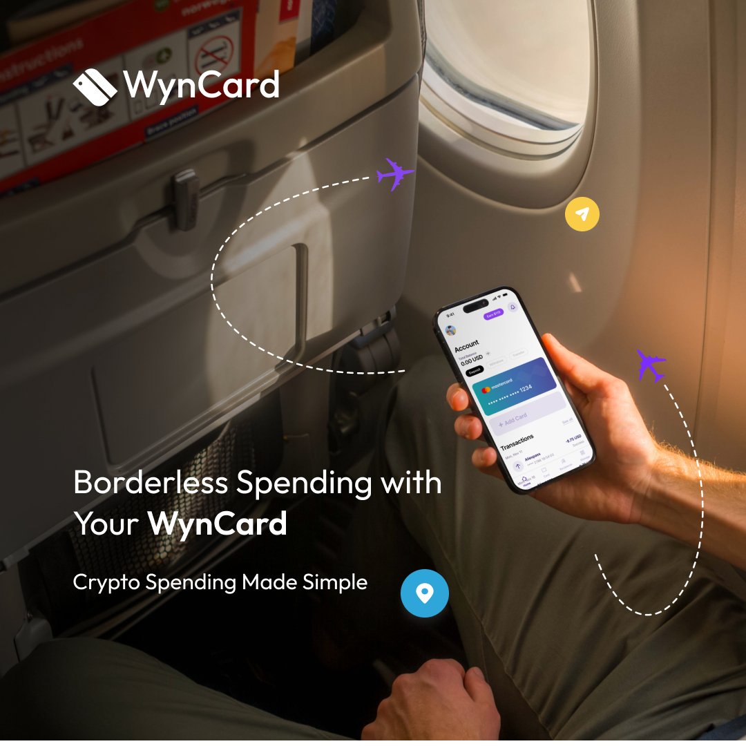 WynPay_Crypto's tweet photo. 🌍Travel without payments limits! 

WynPay empowers you with borderless crypto spending via #WynCard.  💳

Use your crypto seamlessly anywhere #Mastercard is accepted, making global payments easier than ever. 

 #WynPay #cryptocard #cryptospending #offramp #USDTBTC https://t.co/FNJmNylDkz