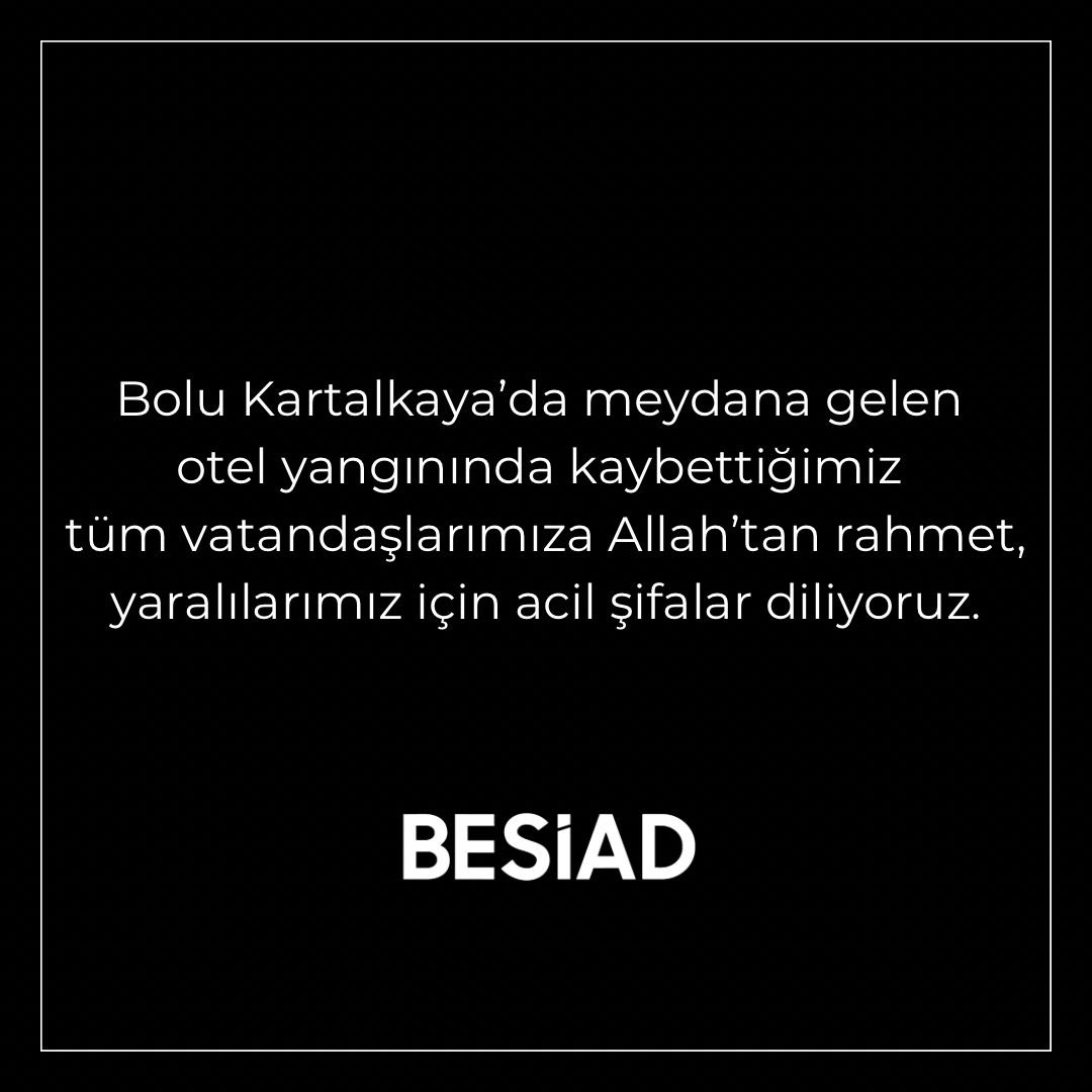 #Bolu Kartalkaya’da meydana gelen otel yangınında kaybettiğimiz tüm vatandaşlarımıza Allah’tan rahmet, yaralılarımız için acil şifalar diliyoruz.