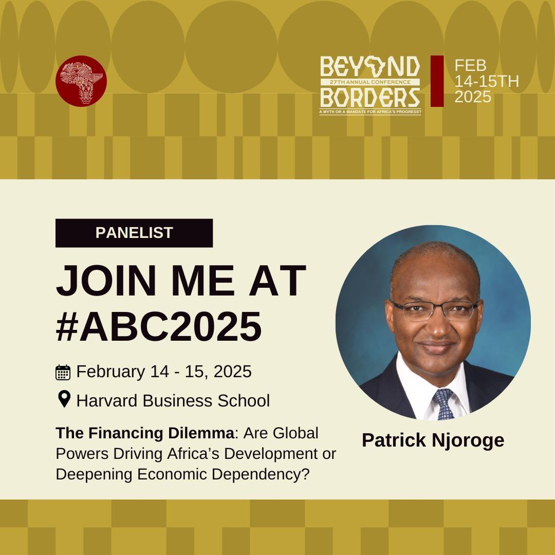 Patrick Njoroge (@njorogep) on Twitter photo Join us at the 27th Africa Business Conference at <a href="/HarvardHBS/">Harvard Business School</a> February 14-15, 2025, for an engaging discussion on Africa’s economic development. #ABC2025
tinyurl.com/wj3ewj7e Join us at the 27th Africa Business Conference at <a href="/HarvardHBS/">Harvard Business School</a> February 14-15, 2025, for an engaging discussion on Africa’s economic development. #ABC2025
tinyurl.com/wj3ewj7e