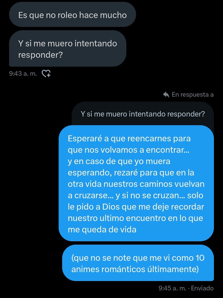 [ Rolear conmigo cuando agarro confianza es algo así: