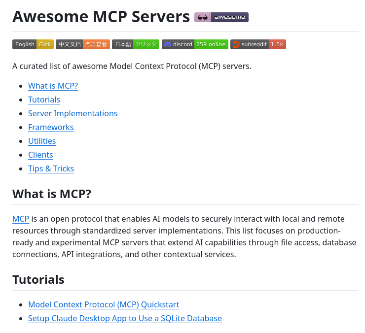tom_doerr's tweet photo. List of MCP servers for AI resource integration https://t.co/67qhm3q2BW