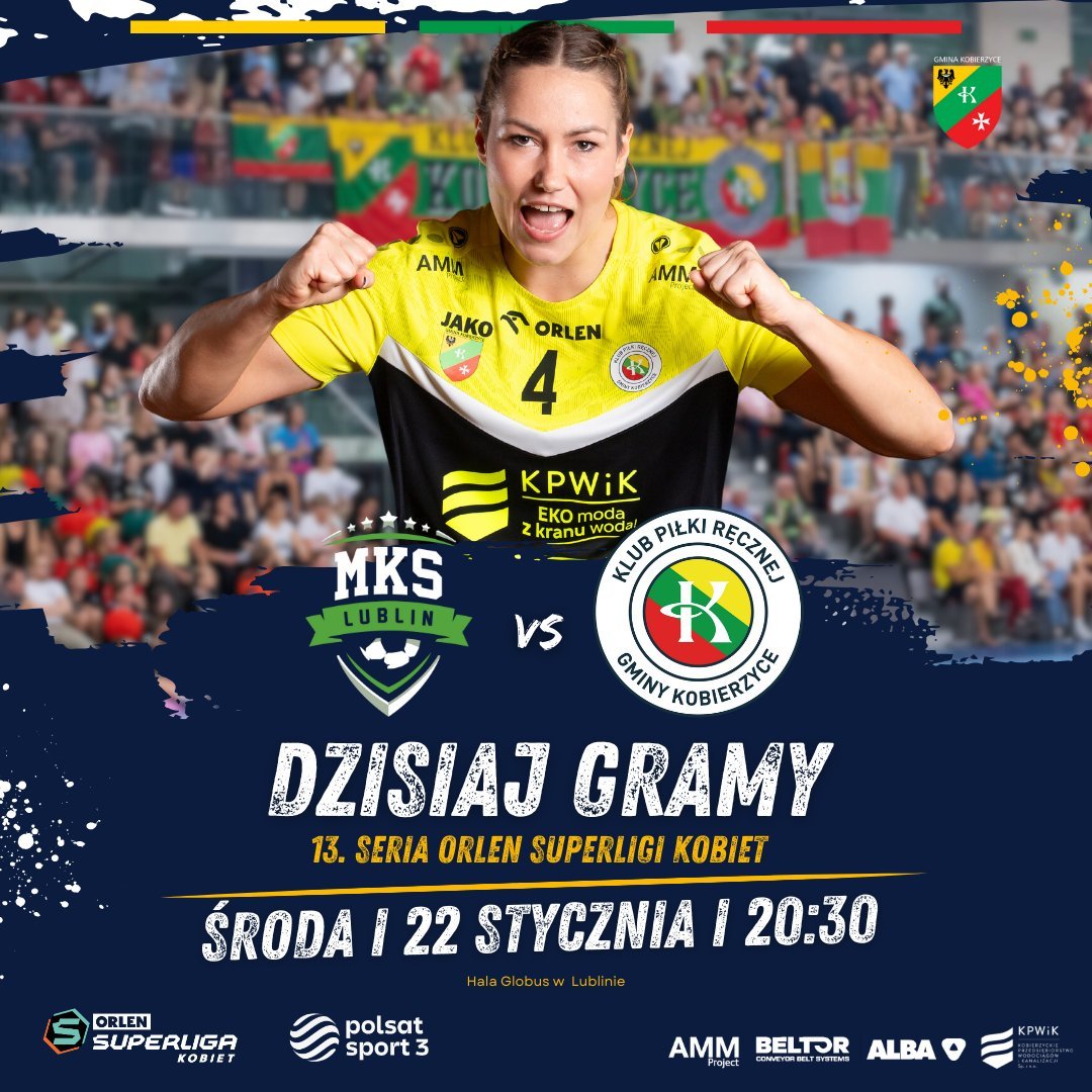 Dzień meczowy! 

13. seria ORLEN Superliga Kobiet
MKS FunFloor Lublin - KPR Gminy Kobierzyce
20:30
Lublin 
transmisja: Polsat Sport 3