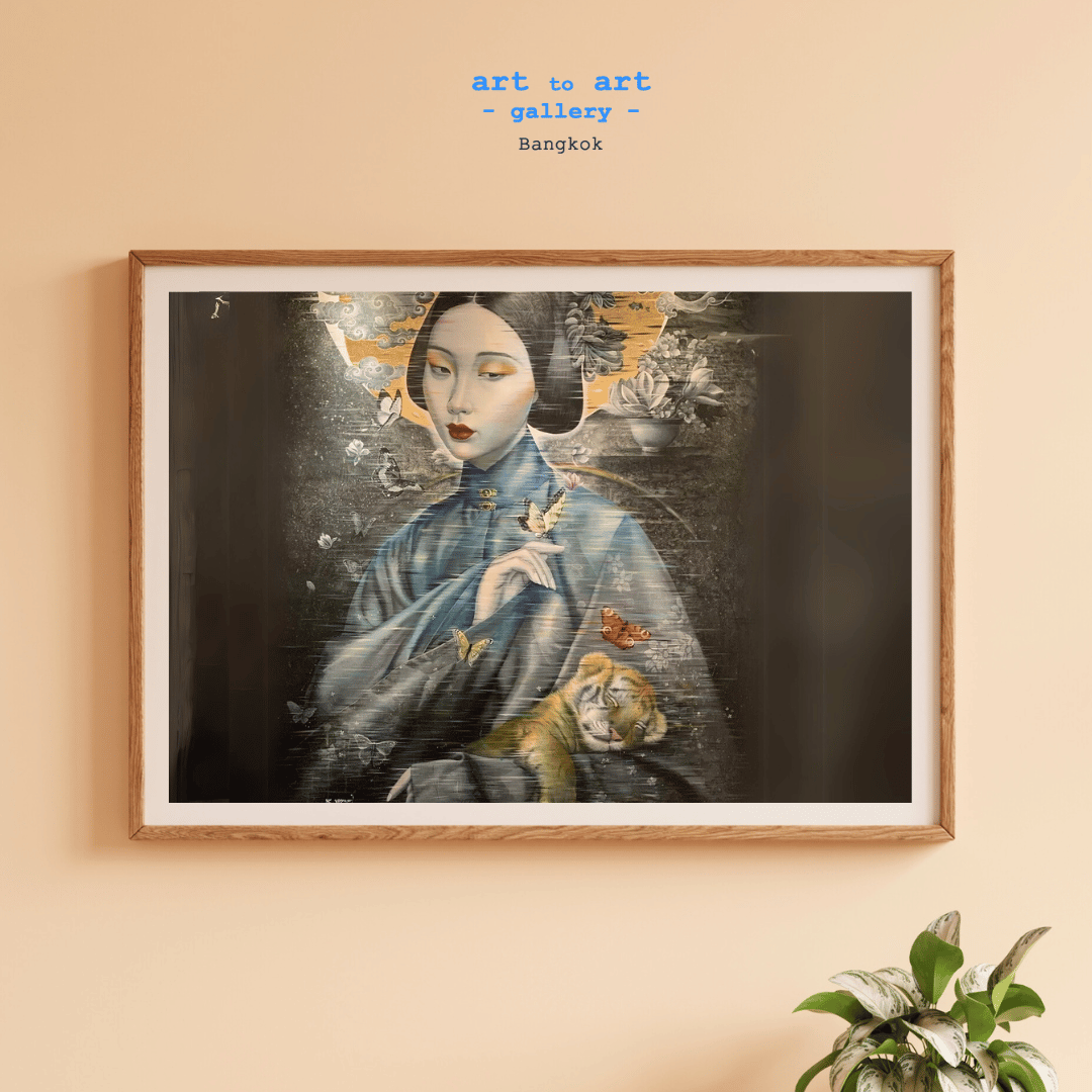 arttoartgallery's tweet photo. Lose yourself in the tender moment captured in this stunning acrylic on canvas painting - "TIGER LADY"!🎨🐯🦋
📍Contact us or visit our website to learn more.
👉 https://t.co/WEjJRsR9Pf
#ArtToArtGallery #TigerLady #AcrylicPainting #ThaiArt #Bangkok #Thailand https://t.co/byAX6jCRyD