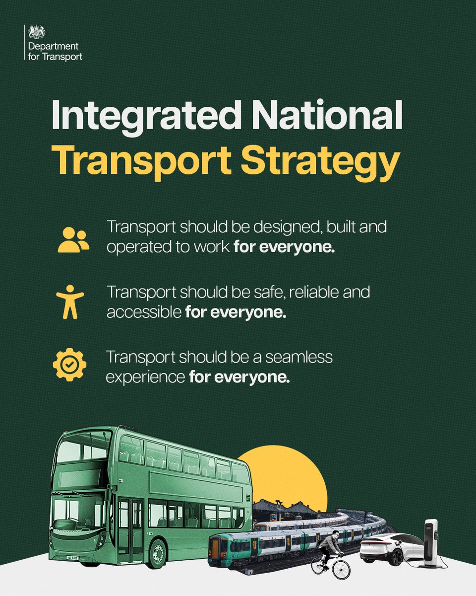We want to hear your views on how we can make transport work better for you to help inform our Integrated National Transport Strategy.

Share your ideas before 20th February 2025: gov.uk/government/cal…