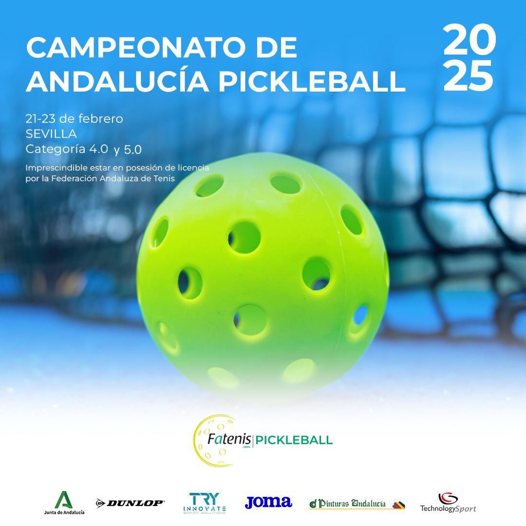 fattenis's tweet photo. ‼️Inscripciones 𝐂𝐚𝐦𝐩𝐞𝐨𝐧𝐚𝐭𝐨 𝐝𝐞 𝐀𝐧𝐝𝐚𝐥𝐮𝐜í𝐚 𝐝𝐞 𝐏𝐢𝐜𝐤𝐥𝐞𝐛𝐚𝐥𝐥‼️

👉 Apúntate https://t.co/b3wOaCdAu6
🔚 Límite: 16 de febrero 2025, 23:59 horas

🗓️ 21-23 Febrero 2025
📍 @CTTBlasInfante #Sevilla

@deporteand @cafdsocial @intenis https://t.co/kC28HQIm0f
