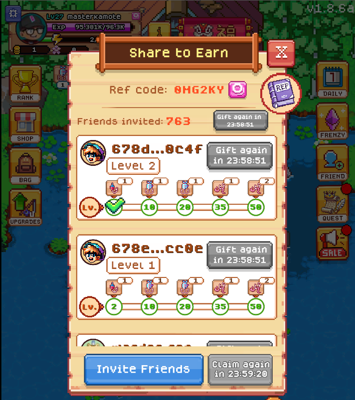 mkplaysgg's tweet photo. 763 and counting REFERALS! 🤯
I just shared the game yesterday tho

Seems like a lot of people are interested to this game coming soon on @Ronin_Network 

Congratulations in advance @FishingFrenzyCo 🎉 https://t.co/rXpt9kRdMf