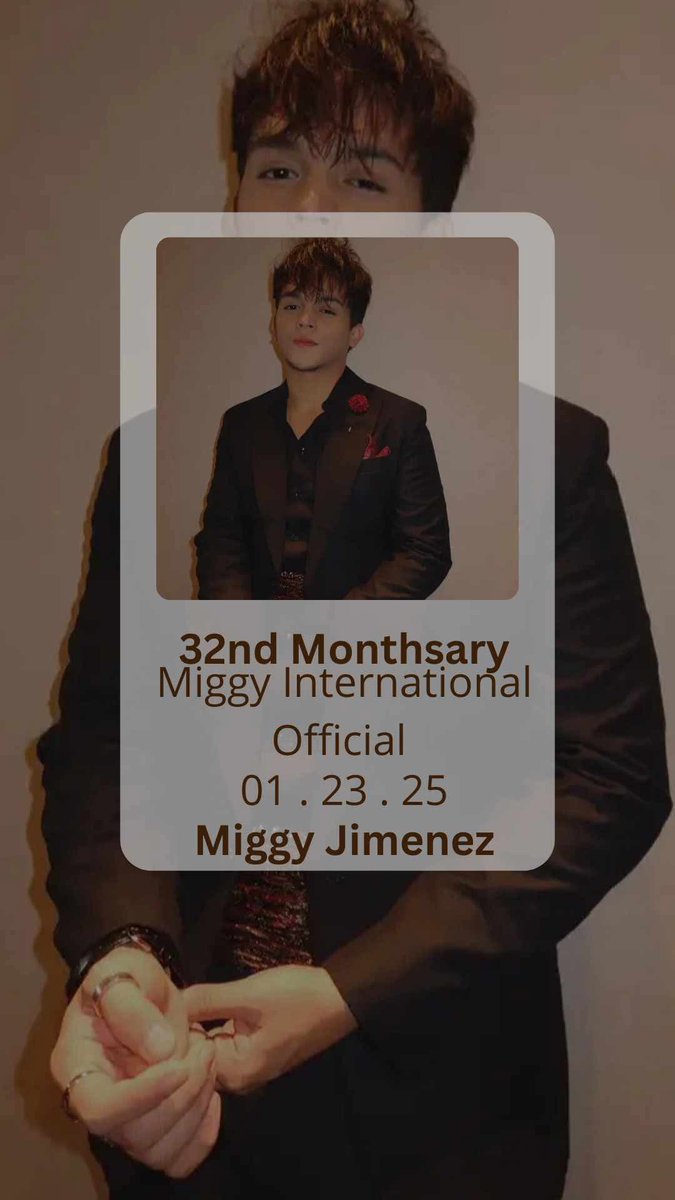 brianscoreteam's tweet photo. Happy 32nd Monthsary Miggy International Official 🎉🎊

@miggy_intl_ofc @MiggyJimenez23 https://t.co/6vl91QQQA8