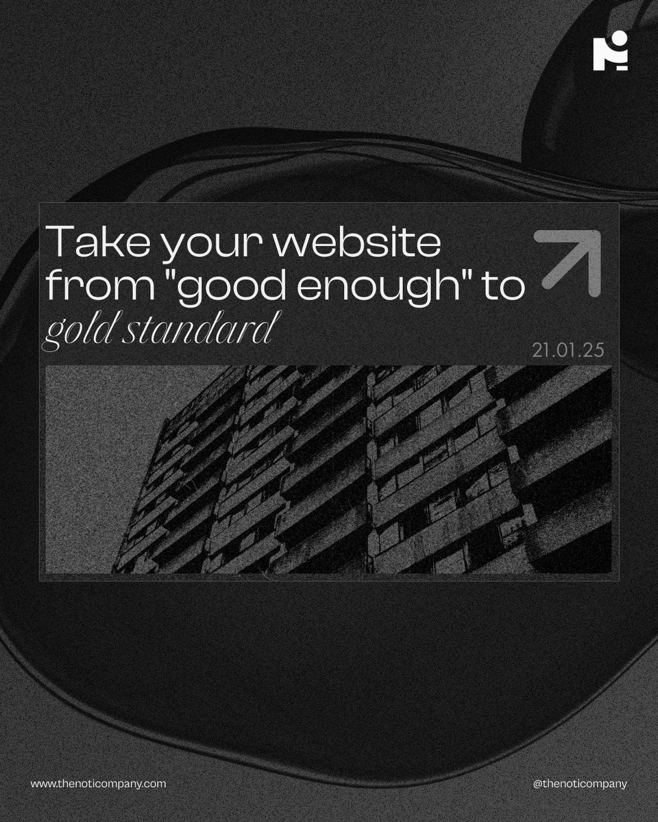 thenoticompany's tweet photo. Good enough? Not on our watch.🌑

It’s time to transform your website into a gold-standard experience that turns clicks into connections and visits into conversions.

Why settle for average when you can stand out with The Noti Company?

Let’s make your online presence unforgettable. 

#DareToBeDifferent #websiterevamp #webdesign