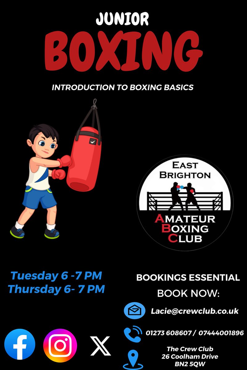 Parents, do you have children aged 10 to 14 years? Have you ever wanted to get them into boxing? If the answer is yes, why not book them into our junior boxing sessions at East Brighton ABC? These sessions provide an introduction to boxing basics, designed to engage and inspire.
