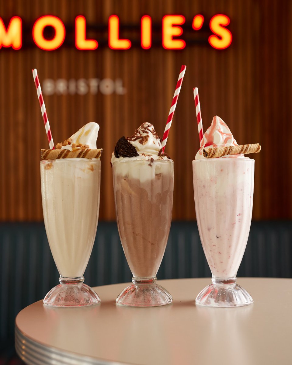 molliesmotelUK's tweet photo. Shake it up! 🥤 Which Mollie's milkshake is calling your name? 🍓🍫🍪 #MilkshakeMagic #MolliesFavourites #SweetTreats https://t.co/eHV19VwKH8