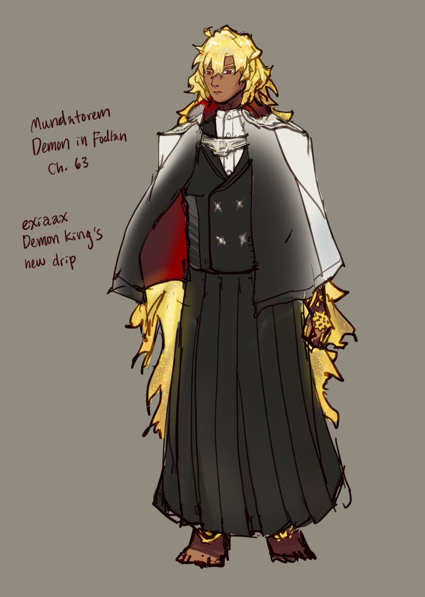 exiaaxax's tweet image. Sketch for Mundatorem’s Demon in Fodlan Ch. 63