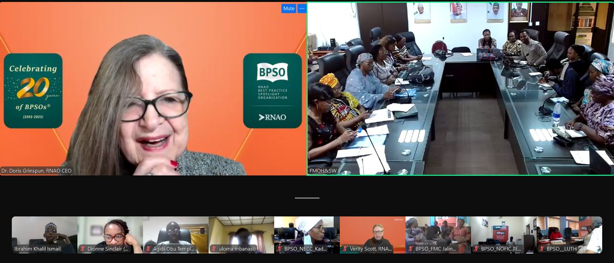 Happening Now: <a href="/BpsoNigeria/">BPSO Nigeria</a> Champions Training, Day 3!
<a href="/RNAO/">RNAO</a> CEO Dr. <a href="/DorisGrinspun/">Dr. Doris Grinspun 🇨🇦 RN, PhD, FAAN, O.ONT</a> kicks off the day talking how #BPSO institutions can use data and insights to evaluate and improve outcomes. The enthusiasm and energy from participants across Nigeria is truly palpable! 🇳🇬🇨🇦